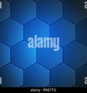 Abstrakt Blau Hintergrund. Vector Illustration. Futuristische hexagon Hintergrund Stock Vektor