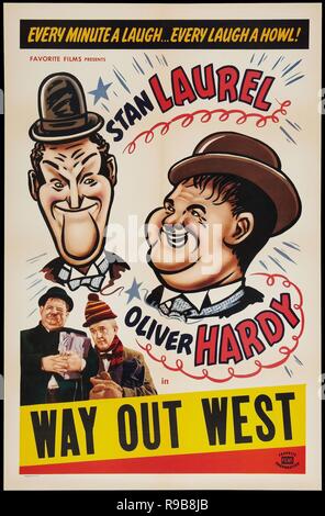 Original Film Titel: WAY OUT WEST. Englischer Titel: WAY OUT WEST. Jahr: 1937. Regie: James W. HORNE. Credit: STAN LAUREL PRÜFSPITZEN/HAL ROACH/M.G.M/Album Stockfoto