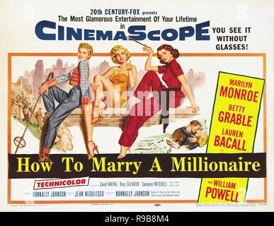 Original Film Titel: wie ein Millionär zu heiraten. Englischer Titel: wie ein Millionär zu heiraten. Jahr: 1953. Regie: JEAN NEGULESCO. Quelle: 20th Century Fox/Album Stockfoto