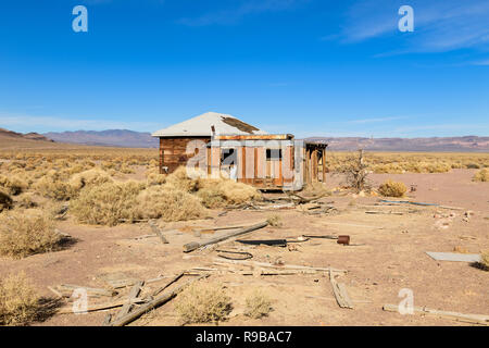 Verlassene Gebäude bei Bonnie Claire Geisterstadt in Nevada, USA Stockfoto