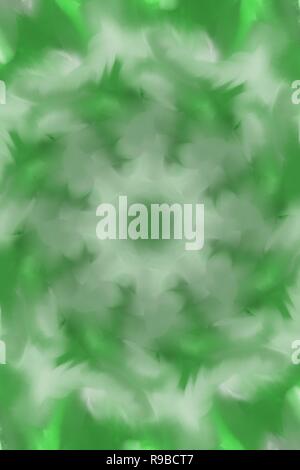 Grüne abstrakte Mandala Bio leaf Hand gezeichnet Aquarell Hintergrund Muster Stockfoto