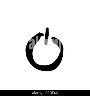 Symbol der auf swithing. Tinte grunge Vector Illustration. Stock Vektor