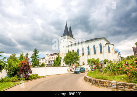 Schloss Johannisberg und Weinbergen, Rüdesheim, Deutschland Stockfoto