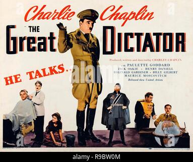 Original Film Titel: Der große Diktator. Englischer Titel: Der große Diktator. Jahr: 1940. Regisseur: Charlie Chaplin. Stars: Charlie Chaplin. Quelle: UNITED ARTISTS/Album Stockfoto