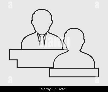 Kundenservice Symbol auf grauem Hintergrund. Stock Vektor