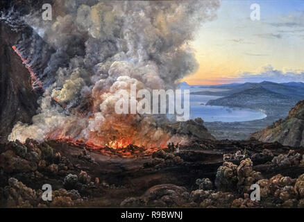 Ein Ausbruch des Vesuv von J C Dahl (Johan Christian Dahl Claussen: 1788-1857), Öl auf Leinwand, 1821 Stockfoto