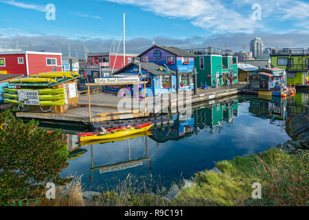 Kanada, British Columbia, Victoria, Fisherman's Wharf, Kajaks, Ausflüge Stockfoto