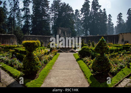 Der Innenhof auf Ex Convento del Desierto de los Leones in Mexiko City, Mexiko Stockfoto