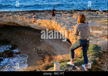 Sonnenuntergang in Sant Antoni, Ibiza Stockfoto