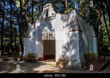 Die Kapelle der Geheimnisse an den Ex Convento del Desierto de los Leones in Mexiko City, Mexiko Stockfoto