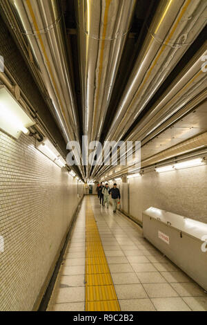 Innenraum der Sengakuji Station, Minato-Ku, Tokyo, Japan Stockfoto