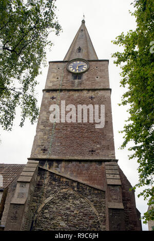 St Paul's Glockenturm Häuser Glocken der Abtei, Birdcage Walk, Malmesbury, Wiltshire 15. Jahrhundert Denkmalgeschützte Turm Stockfoto