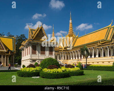 Hor Palace Samrith Vimean Bronze Repository von Royal Regalia Thronsaal und Damnak Chan Royal Palace komplexen Gebäuden Phnom Penh Kambodscha Asien magni Stockfoto