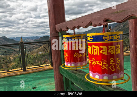 Aryaval Meditation Center und Kloster in Gorkhi-Terelj Nationalpark, der Mongolei. Stockfoto