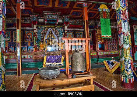 Aryaval Meditation Center und Kloster in Gorkhi-Terelj Nationalpark, der Mongolei. Stockfoto