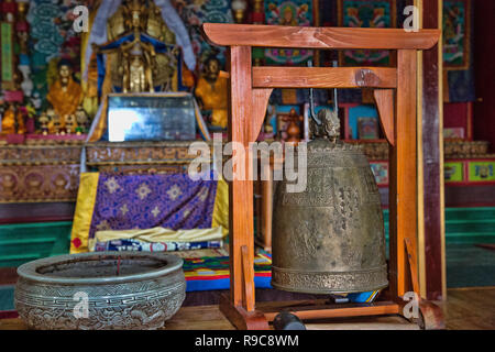 Aryaval Meditation Center und Kloster in Gorkhi-Terelj Nationalpark, der Mongolei. Stockfoto