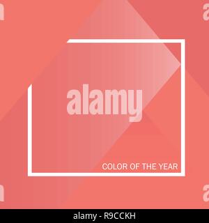 Lebende Koralle Farbe des Jahres. Farbe trend Palette. Vector Illustration Design Stock Vektor