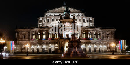 Semperoper, Opera House, Dresden, Sachsen, Deutschland Stockfoto