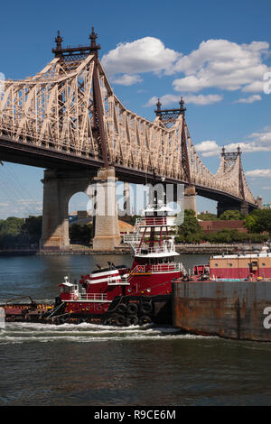 Die Ed Koch Queensboro Bridge und East River, NYC Stockfoto