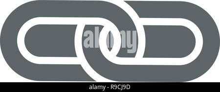 Kette flachbild Symbol Vektor auf weißem Hintergrund Stock Vektor