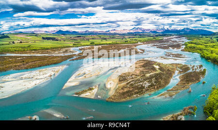 Waitaki River Neuseeland Stockfoto