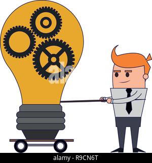 Unternehmer erfolgreiche Cartoon Stock Vektor