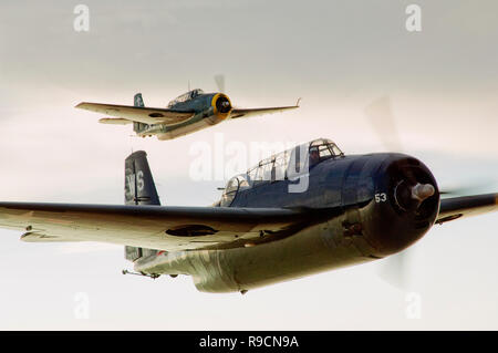 Grumman TBM-TBF Avenger Naval Aircraft Carrier. Stockfoto