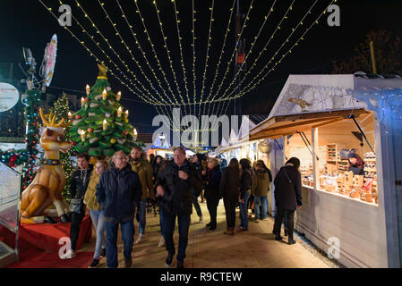 2018 Weihnachtsmarkt im Jardin des Tuileries, Paris, Frankreich Stockfoto