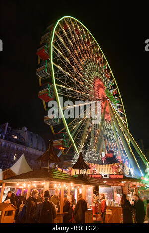 2018 Weihnachtsmarkt im Jardin des Tuileries, Paris, Frankreich Stockfoto