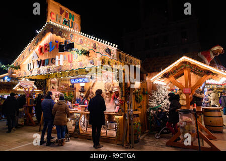 2018 Weihnachtsmarkt im Jardin des Tuileries, Paris, Frankreich Stockfoto