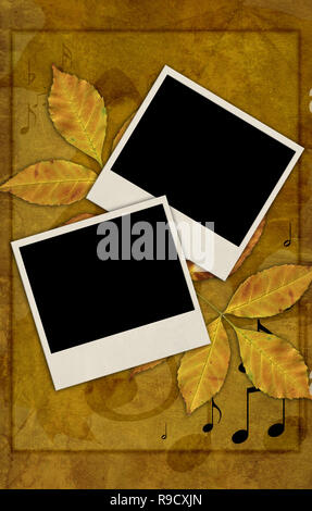 Hintergrund im Retro-look, mit musikalischen Symbole und Bilder Stockfoto