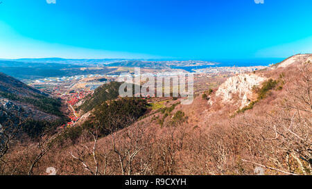 Der Val Rosandra, einem schönen Tal in der Nähe der Stadt Triest in ein Frühling Morgen Stockfoto