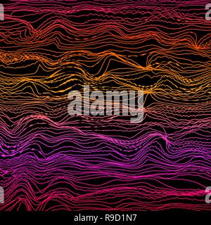 Zusammenfassung Hintergrund mit chaotischen Wellen. Vector Illustration. Bunten Hintergrund Stock Vektor