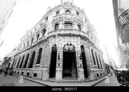 Hotel Raquel 1908 Fassade, Calle Amargura Old Havana Habana Vieja, Kuba. Stockfoto