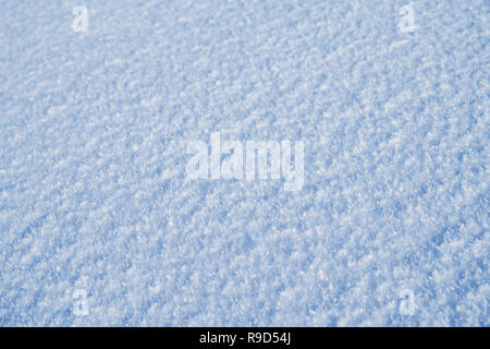 Makroaufnahme der Schnee Textur. Winter Hintergrund. Stockfoto