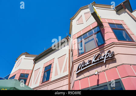 Moskau, Russland - ca. August 2018: McDonald's Restaurant in Moskau. Stockfoto