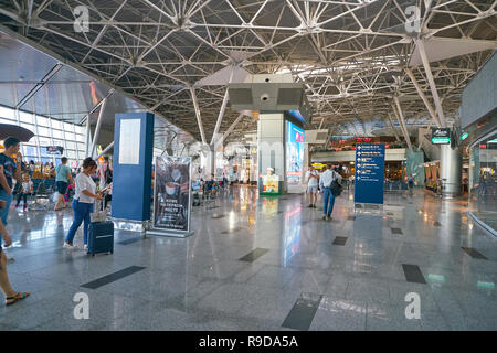 Moskau, Russland - ca. August 2018: Innenraum geschossen von Vnukovo International Airport. Stockfoto