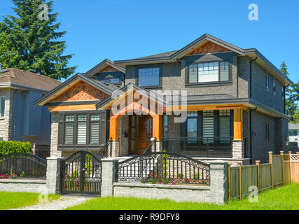 Neue luxuriöse Haus in einem Vorort von Vancouver, Kanada. Stockfoto