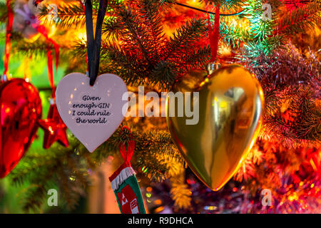 Christbaumschmuck. Großbritannien Stockfoto