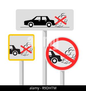 Kein Leerlauf Schild Symbol Stock Vektor