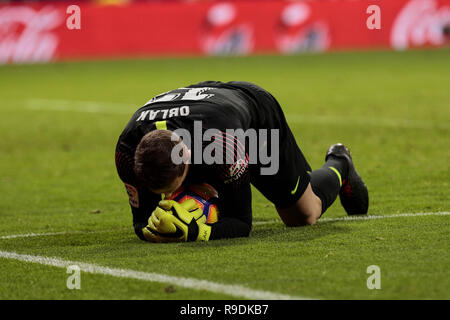 Madrid, Madrid, Spanien. 22 Dez, 2018. Atletico de Madrid Jan Oblak während La Liga Match zwischen Atletico de Madrid und der RCD Espanyol an Wanda Metropolitano Stadion in Madrid, Spanien. Credit: LEGAN S. Mace/SOPA Images/ZUMA Draht/Alamy leben Nachrichten Stockfoto