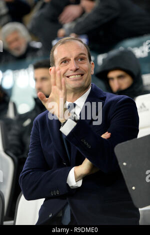 Allianz Stadion, Turin, Italien. 22 Dez, 2018. Serie A Fussball, Juventus gegen Roma; Max Allegri der Trainer von Juventus Credit: Aktion plus Sport/Alamy leben Nachrichten Stockfoto