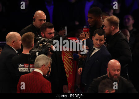 London, Großbritannien. 22 Dez, 2018. WBC Silber und WOB Internationale Heavyweight Championship Boxing, Dillian Whyte gegen Dereck Chisora; Anthony Josua stimmt im Grundsatz für ein rematch mit Dillian Whyte Credit: Aktion Plus Sport Bilder/Alamy leben Nachrichten Stockfoto