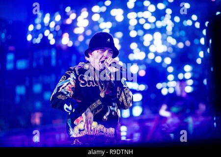 Mailand Italien vom 22. Dezember 2018 Salmo live auf der Mediolanum Forum Assago © Roberto Finizio / alamy Leben Nachrichten Stockfoto