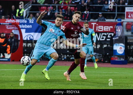 Nürnberg, Deutschland. 22 Dezember 2018. Max Morlock Stadion - 22. Dez 2018 - Fußball, 1.Bundesliga - 1.FC Nürnberg gegen SC Freiburg Foto: Ryan Evans Credit: Ryan Evans/Alamy Live News Stockfoto