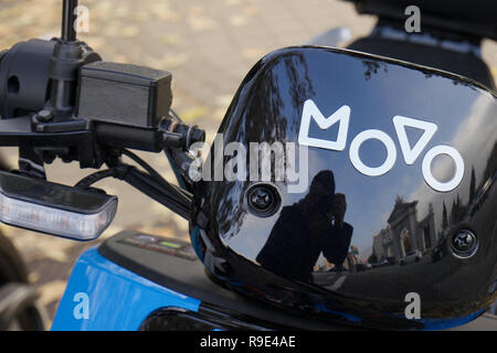 Movo, motos Sharing Service, Madrid, Spanien Stockfoto