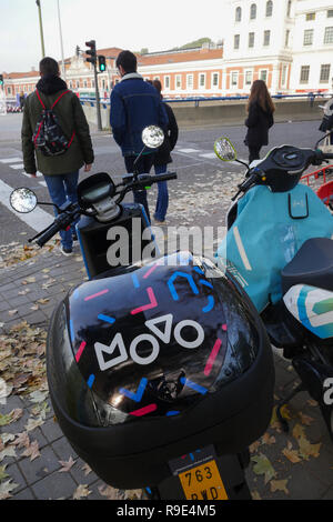 Movo, motos Sharing Service, Madrid, Spanien Stockfoto