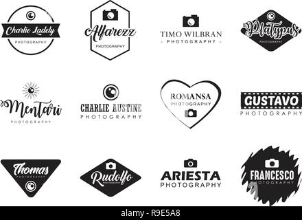 Fotografie Abzeichen und Logos, gut für Ihre Marke Stock Vektor