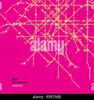 Abstrakte Technologie Hintergrund mit verschiedenen Elementen Stock Vektor