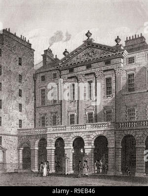 Royal Exchange, High Street, Edinburgh, Schottland, 19. Jahrhundert, Ansichten in Edinburgh von J.&H. S. Lagerhalter Stockfoto